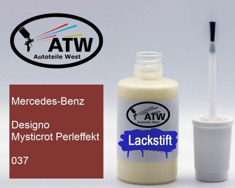 Mercedes-Benz, Designo Mysticrot Perleffekt, 037: 20ml Lackstift, von ATW Autoteile West.